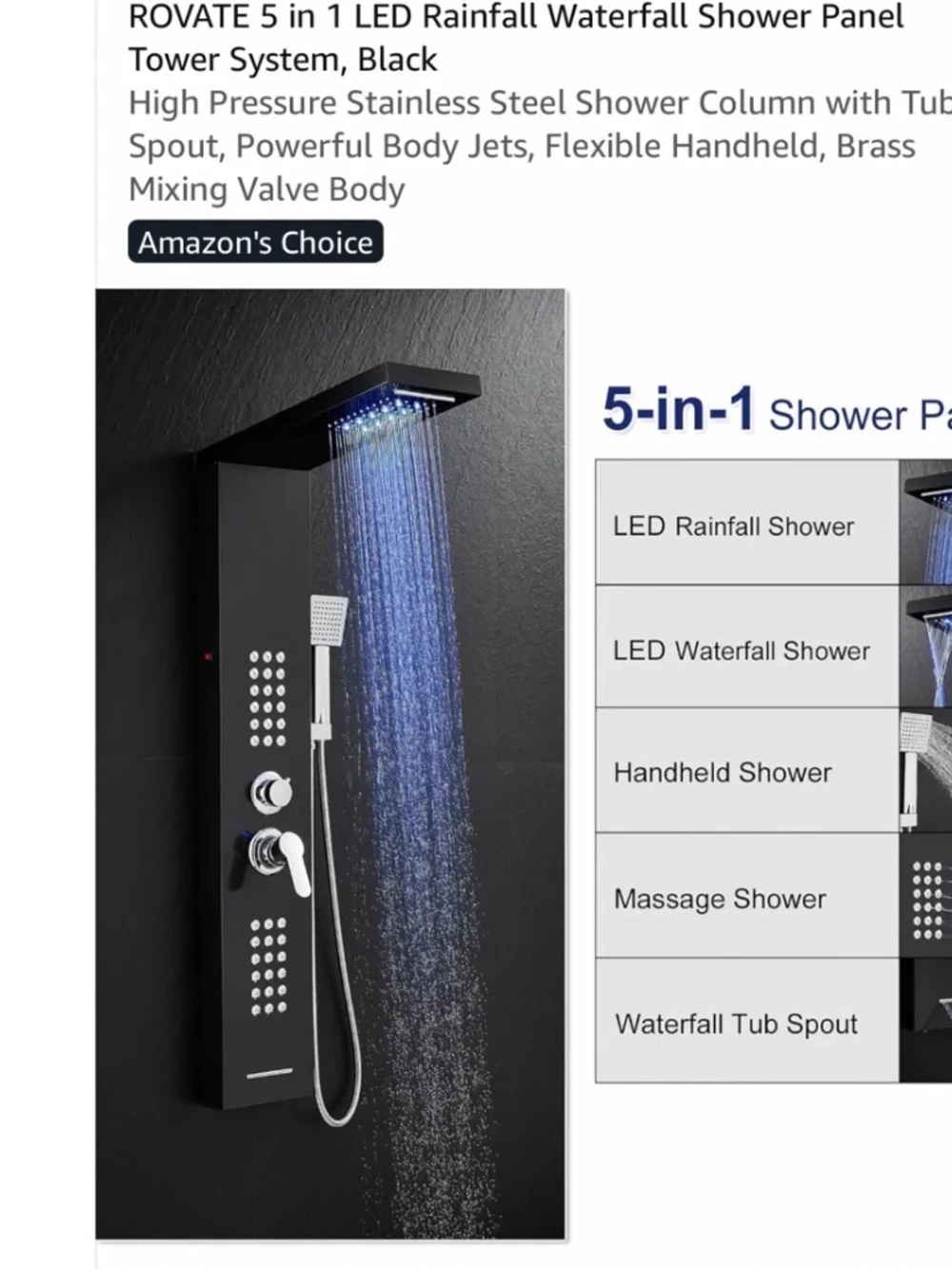 Full body shower head